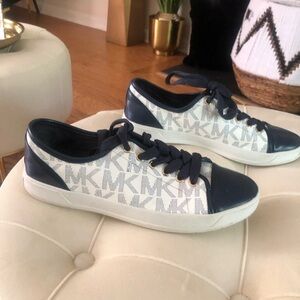 Michael Kors Navy and White Sneakers